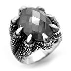 925 Ayar Gümüş Zirkon Taşlı  Pençeli Yüzük Model-3