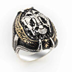 925 Ayar Gümüş Pençeli Selçuklu Kartalı Yüzük