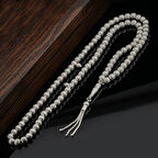 925 Ayar Gümüş Çizgili 99'lu Tesbih