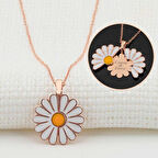 İsimli Papatya  Gümüş Kadın Kolye