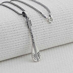 Bağlama Saz Tasarımlı 925 Ayar Gümüş Kolye