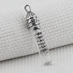 Ayetel Kürsi Dualı Zemzem Sulu 925 Ayar Gümüş Kolye Ucu