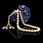 TAMAMI 925 AYAR GÜMÜŞ ALTIN KAPLAMALI TELKARİ MODEL TESBİH