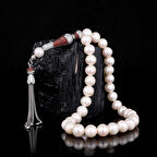 Zirkon Taş Püsküllü 10 mm Doğal İnci Taşı Tesbih