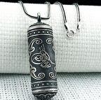 Silindir 925 Ayar Osmanlı Tuğralı Cevşen Muska Kabı Kolye