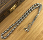 925 Ayar Gümüş Arpa Kesim Tesbih Model 3