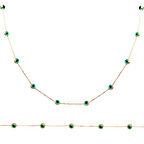 Yeşil Göz Boncuklu Kolye Bileklik Altın Takım (TKM0030)