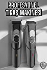 Saç Sakal Vücut Şarjlı Kablosuz Tıraş Makinesi Profesyonel Paslanmaz Çelik