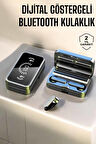 Aynalı Bluetooth Kulaklık Telefon Standlı Dijital Göstergeli