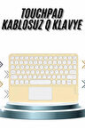 Android ve İOS Uyumlu Bluetooth Klavye Touchpad Slim Kablosuz Wifi Q Klavye