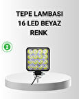 16 LED Off-Road Çalışma Lambası – Alüminyum Gövde, Suya ve Darbeye Dayanıklı, 12/24V