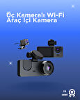 Gelişmiş G-Sensörlü Üçlü Araç Kamerası – 5” LCD Ekran ve Hareket Algılama