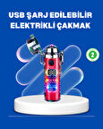 Çok Fonksiyonlu Şarjlı LED Fenerli USB Çakmak