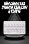 Q Klavye Türkçe Bluetooth Klavye Tüm Cihazlara Uyumlu Kablosuz