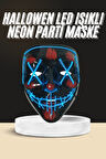 Işıklı Led Maske Parti Eğlence Maskesi Hallowen Neon Maske