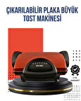 Kompakt Izgara ve Tost Makinesi – Çıkarılabilir Plaka, Döküm Gövde