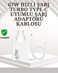 Type-C Uyumlu 67W Turbo Hızlı Şarj Aleti Akıllı Koruma Sistemli