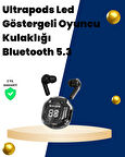 Bluetooth 5.3 Kablosuz Kulaklık 30mm Sürücü LED Ekranlı Mikrofonlu