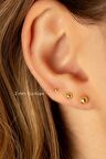 Gold Top Küpe 2 mm