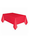 1 Adet Kırmızı 120x180 Cm Kullan At Masa Örtüsü Doğum Günü Partisi, Kutlama Partisi, Mevlit Yemeği