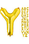 1 Adet 16 Inç 36 cm Y Harf Gold Folyo Balon