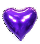 1 Adet 18 İnç 45 Cm Kalp Folyo Balon Mor