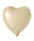 1 Adet 18 inç 45 Cm Retro Kalp Folyo Balon Bej