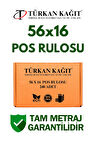 56x16 Termal Rulo Yazarkasa Pos Rulosu 24 Paket 240 Adet