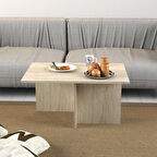 Traverten Orta Sehpa 90 cm Mermer Desenli