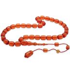 Sistemli Her Bir Tanesi Usta işçilikli Kapsül Kesim Soft Kırmızı Katalin Tesbih