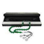 Kararmaz Metal Mecidiye Püsküllü İstanbul Kesim Yeşil Ateş Kehribar Tesbih