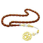 Bakır Kazaz Püsküllü Uçlu Kapsül Kesim Sarı Simli Kırmızı Ateş Kehribar Tesbih