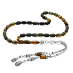 Kararmaz Metal 2'li Kamçı Püsküllü Kapsül Kesim Bilek Boy Bonibon Ateş Kehribar Tesbih