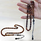 1000 Ayar Gümüş Kazaz Püsküllü Kapsül Kesim Cilalı Exclusive Renk Kuka Tesbih