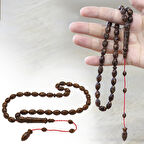 Sistemli Arpa Kesim Kahverengi Kokulu Tarçın Ağacı Tesbih