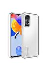 Xiaomi Redmi Note 11 Pro 5G Kılıf Logo Yeri Açık Kamera Lens Korumalı Renkli Kenarlı Şeffaf Silikon