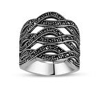 925 Ayar Gümüş Kadın Sarmal Yüzük