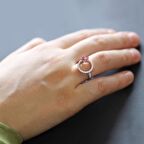 Fuşya Zirkon Kelebek Tasarım 925 Ayar Gümüş Kadın Yüzük