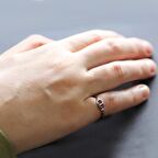 Siyah-Beyaz Zirkon Taşlı Sonsuzluk Tasarım 925 Ayar Gümüş Kadın Yüzük