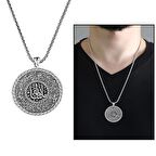 Madalyon Tasarım Kişiye Özel İsim Yazılı 925 Ayar Gümüş Kolye