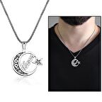 Ayyıldız Tasarım Kişiye Özel İsim Yazılı 925 Ayar Gümüş Erkek Kolye