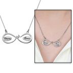 Kişiye Özel İsim Yazılı 925 Ayar Gümüş Aşk-Sonsuzluk Kolye