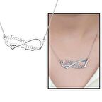 Kişiye Özel İsim Yazılı 925 Ayar Gümüş Sonsuzluk Kolye