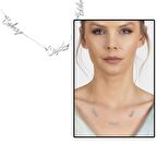 Kişiye Özel Üç İsim Yazılı 925 Ayar Gümüş Kadın Kolye