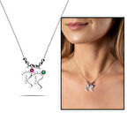 Zirkon Taşlı Kişiye Özel İsim Yazılı 925 Ayar Bebek Ayak İzi Kolye