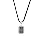 Beyaz Zirkon Taşlı Zarif İp Zincirli 925 Ayar Gümüş Cevşen-i Kebir Kadın Kolye