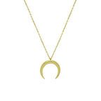 Hilal Tasarım Gold Renk 925 Ayar Gümüş Kadın Kolye