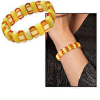 Çubuk Kesim  Sarı Beyaz Bal Rengi Beyrut Kehribar Kadın Rolex Bileklik