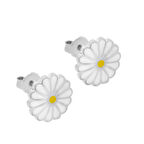 Papatya Tasarım Silver Renk 925 Ayar Gümüş Kadın Küpe