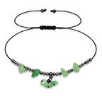 Makrome Örgülü Natural Kesim Aventurin Doğaltaş Halhal